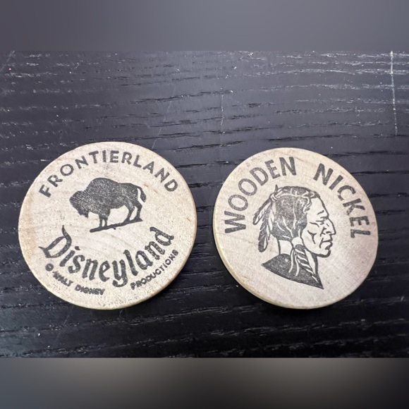 Disney Other - 2 Vintage Disneyland Frontier Wooden Nickels